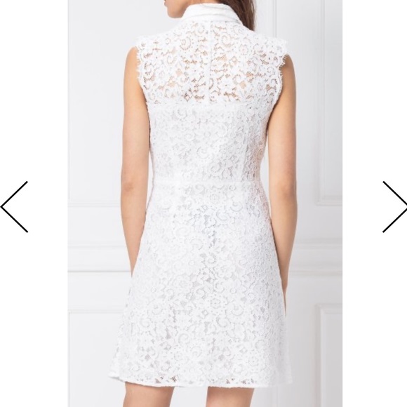 Michael Kors White Lacey Dress - Tie-Neck - Picture 4 of 5